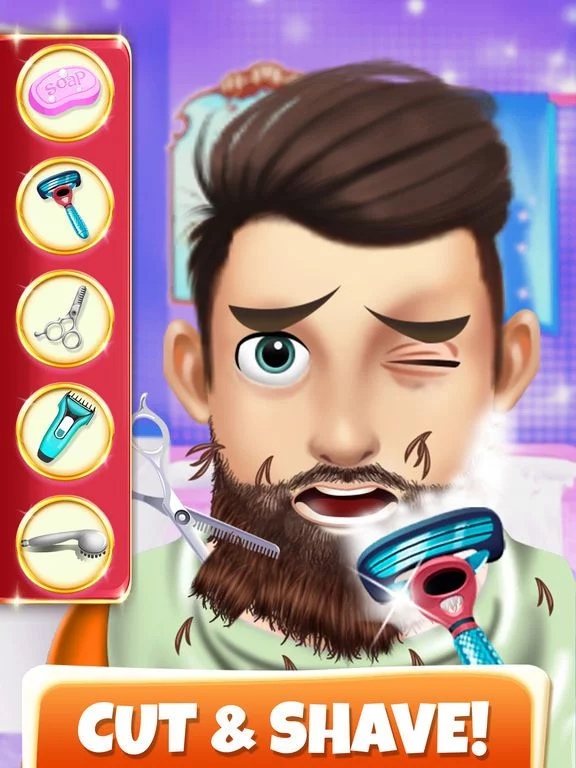 Изображение игры: Hair Shave Salon makeover Kids Games Girls & Boys