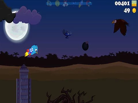 Изображение игры: Baby Bird - Jetpack Adventure