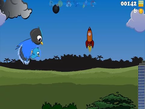 Изображение игры: Baby Bird - Jetpack Adventure