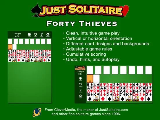 Изображение игры: Just Solitaire: 40 Thieves