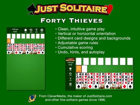 Изображение игры: Just Solitaire: 40 Thieves