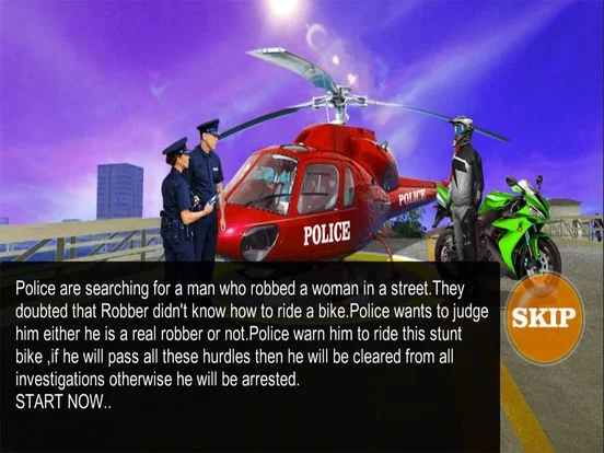 Изображение игры: Bike Rider Chases Police Heli