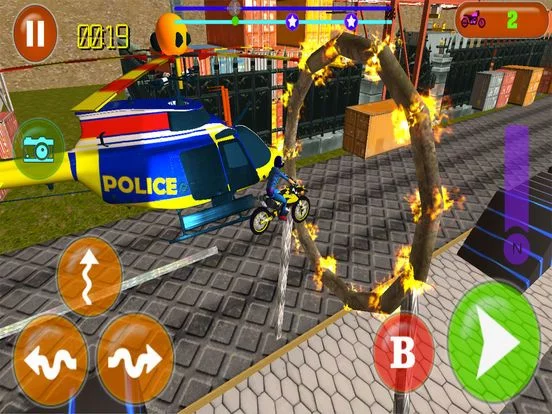 Изображение игры: Bike Rider Chases Police Heli