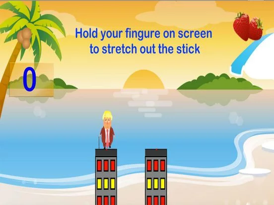 Изображение игры: Stickman Donald Rooftop Run