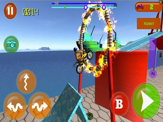Изображение игры: Trial Bike VS Police Heli