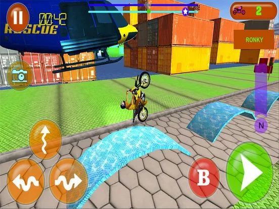Изображение игры: Trial Bike VS Police Heli