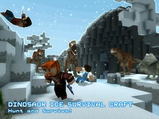 Изображение игры: DinoSaur Ice Survival Craft