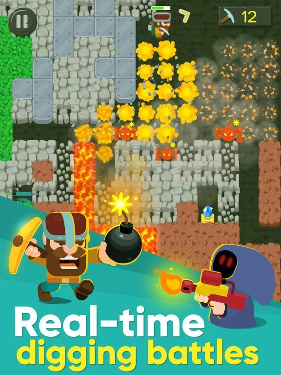 Изображение игры: Dig Bombers: PvP digging fight