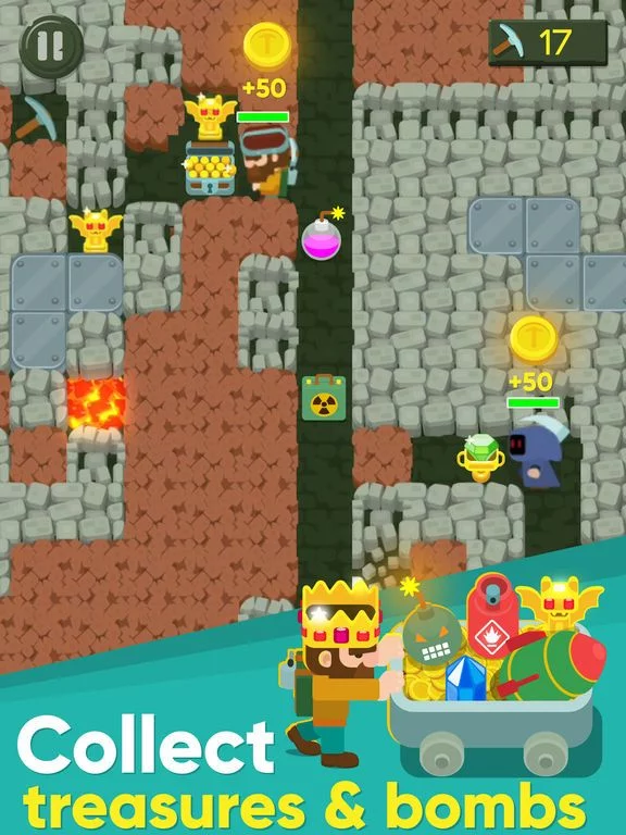 Изображение игры: Dig Bombers: PvP digging fight