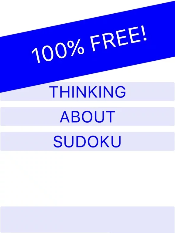 Изображение игры: Thinking About Sudoku