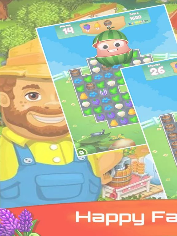 Изображение игры: Happy Farm Fruit Connect