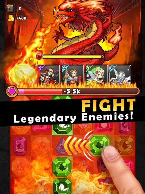Изображение игры: Dragons Kingdom War: Puzzle & Card RPG Game