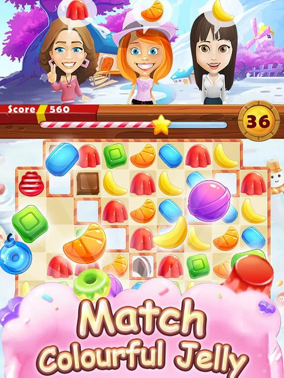 Изображение игры: Sweet Jelly Paradise: Match & Serve