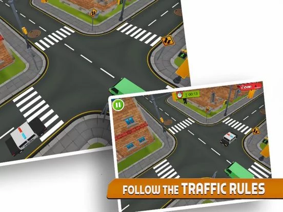 Изображение игры: Car Traffic Crossing Level