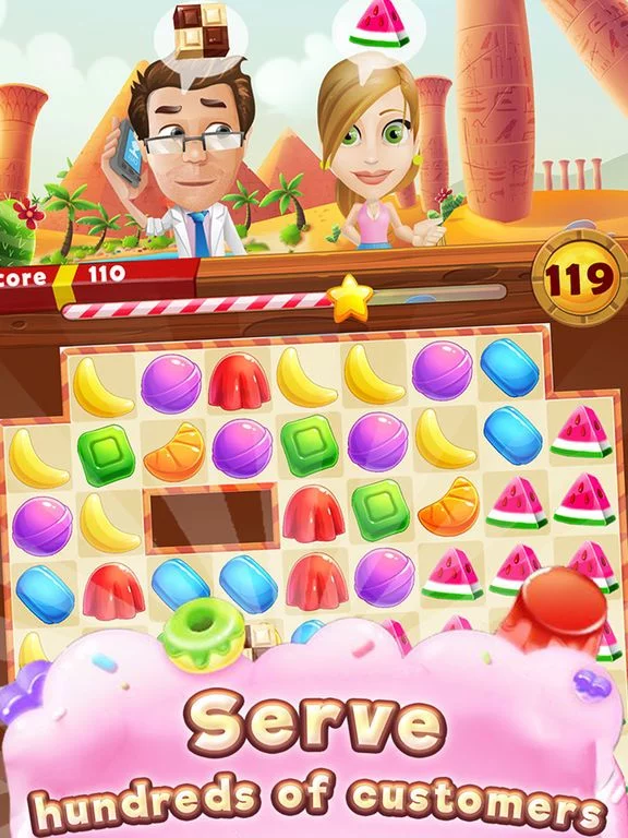 Изображение игры: Sweet Jelly Paradise: Match & Serve