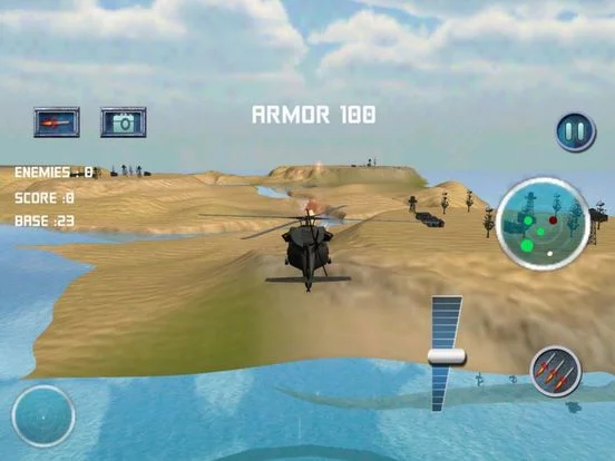 Изображение игры: Helicopter Gunship Combat Fire Lands