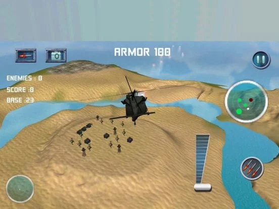 Изображение игры: Helicopter Gunship Combat Fire Lands