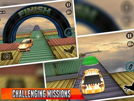 Изображение игры: Car Tracks Sky Driving
