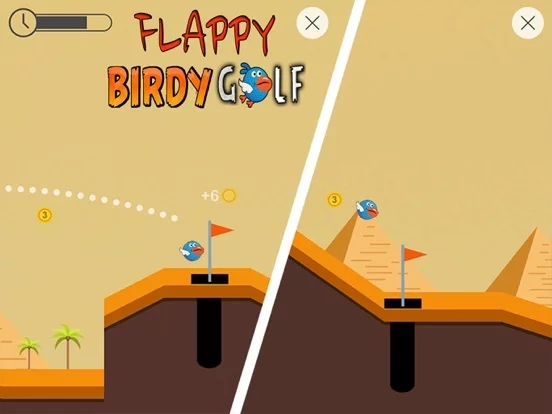 Изображение игры: Flappy Birdy Golf - Free Mini Golf Flappy Games