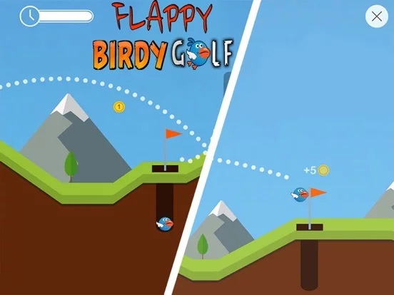 Изображение игры: Flappy Birdy Golf - Free Mini Golf Flappy Games