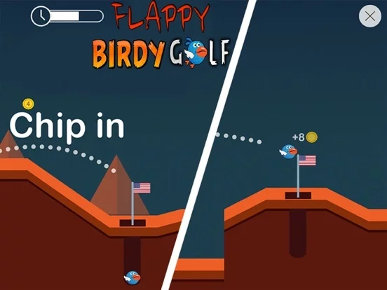Изображение игры: Flappy Birdy Golf - Free Mini Golf Flappy Games