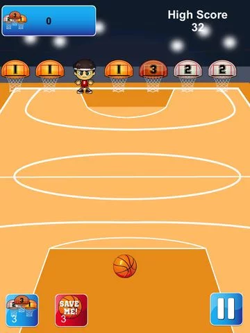 Изображение игры: Basketball - 3 Point Hoops