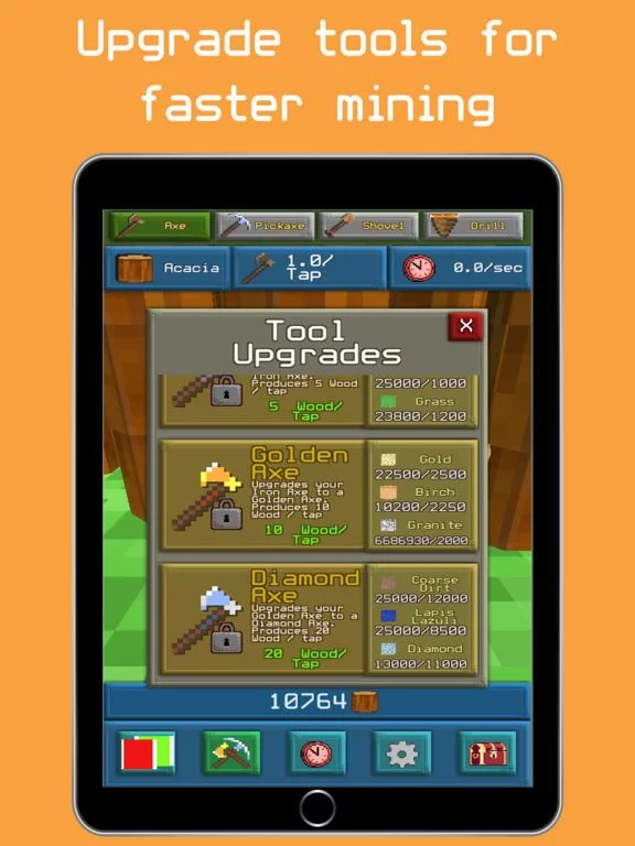 Изображение игры: Craft Picker Idle Clicker Sim