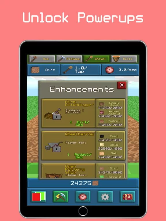 Изображение игры: Craft Picker Idle Clicker Sim