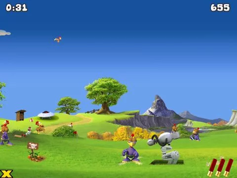 Изображение игры: Moorhuhn - Crazy Chicken Invasion