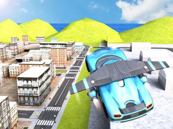 Изображение игры: Flying car the real Racing Fever