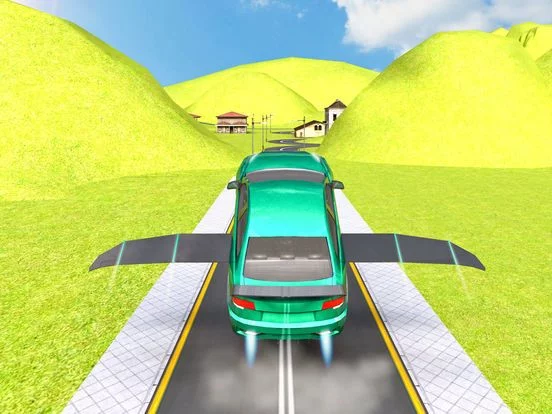 Изображение игры: Flying car the real Racing Fever