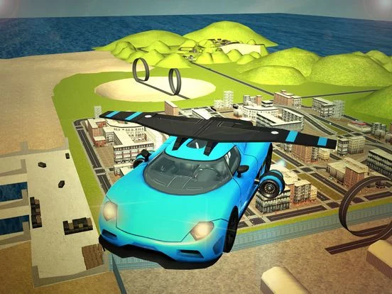 Изображение игры: Flying car the real Racing Fever