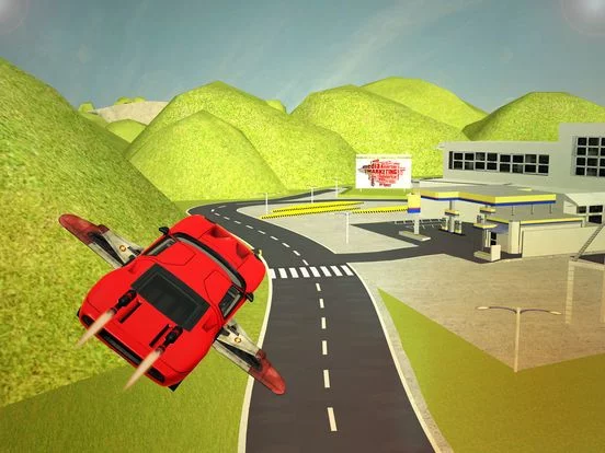 Изображение игры: Flying car the real Racing Fever