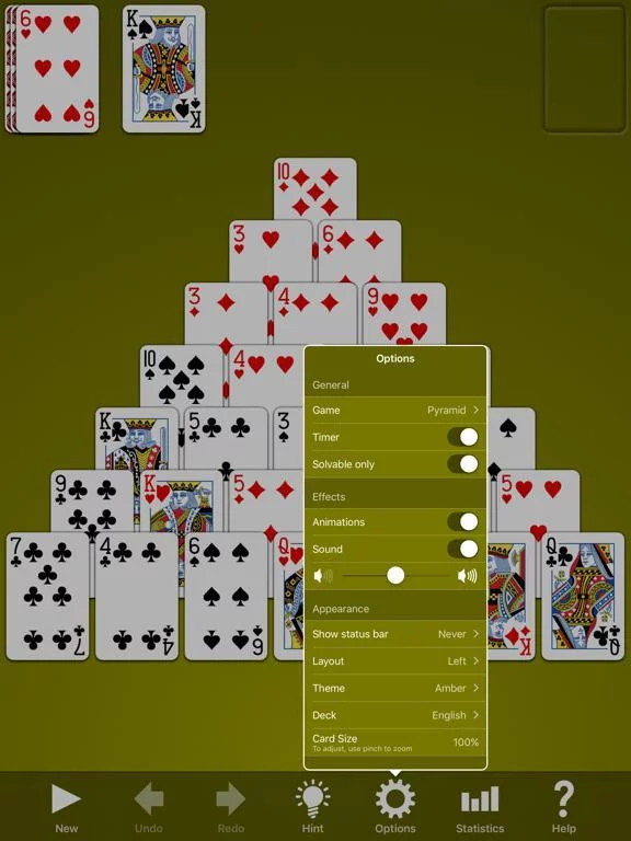 Изображение игры: Pyramid Solitaire Now