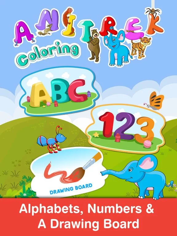 Изображение игры: Anitrek Coloring - ABC & 123 learning app for Kids