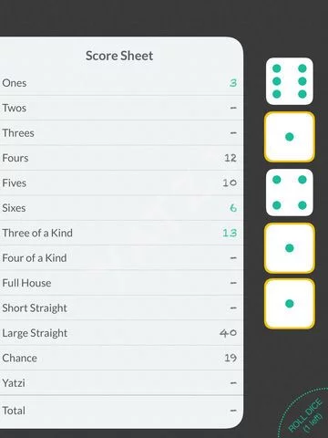 Изображение игры: Yatzi - a classic dice poker