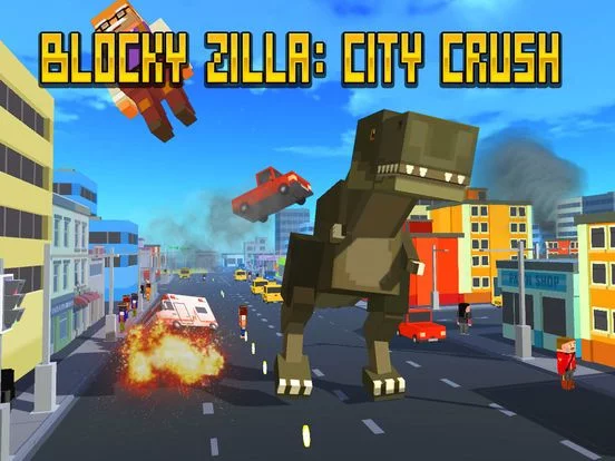Изображение игры: Blocky Zilla: City Crush