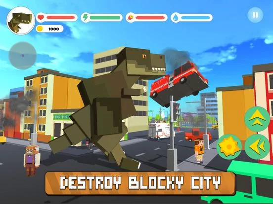 Изображение игры: Blocky Zilla: City Crush