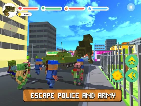 Изображение игры: Blocky Zilla: City Crush