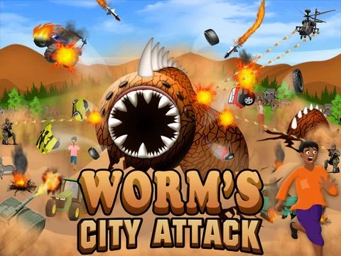 Изображение игры: Worms City Attack Pro