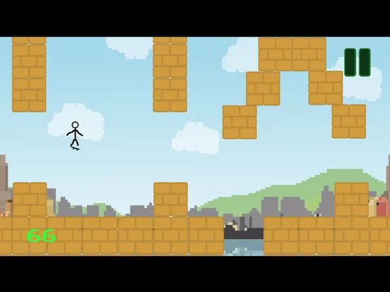 Изображение игры: Tiny Stick-Man Skate-Boarding Awsome Pixel Game