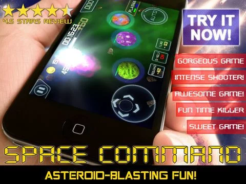 Изображение игры: Space Command Battleship - Can you escape the monster asteroid blitz ?