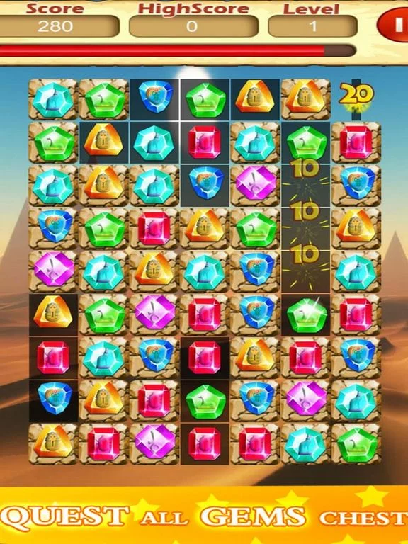 Изображение игры: Treasure Jewels: Match 3 Legen