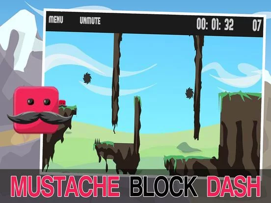 Изображение игры: Mustache Block Dash