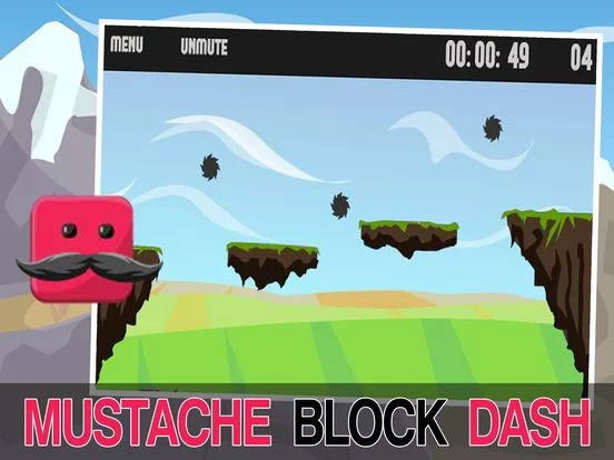 Изображение игры: Mustache Block Dash
