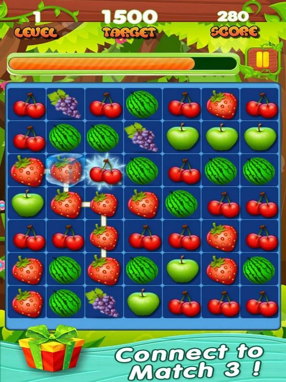 Изображение игры: Green Fruit Crush II