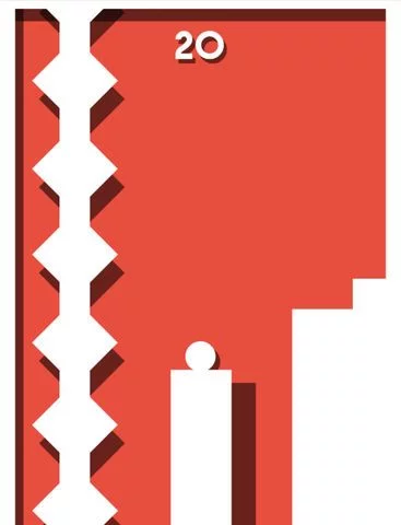Изображение игры: Geometry Jump - Don't miss the white blocks & avoid the spikes