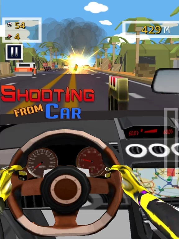 Изображение игры: Shooting From Car - Free Car Racing & Shooting