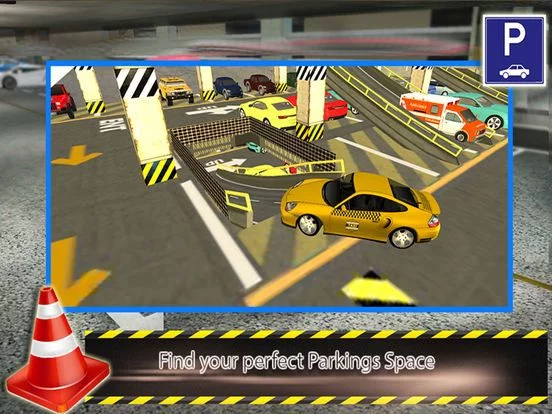 Изображение игры: City Mall Taxi Parking 3d: free simulation game