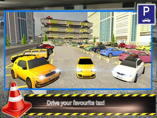 Изображение игры: City Mall Taxi Parking 3d: free simulation game